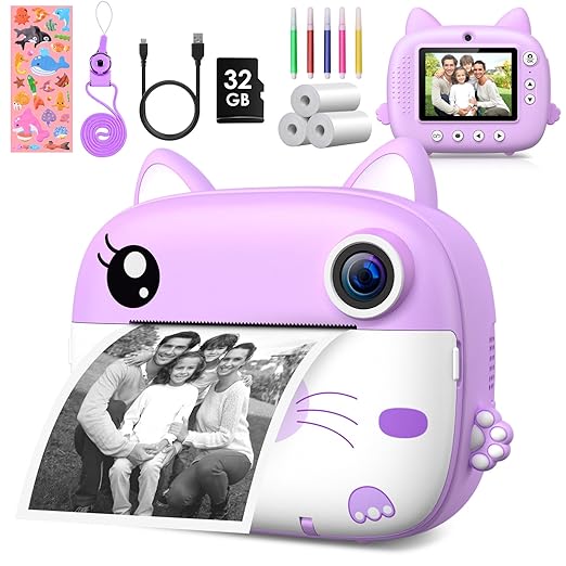2.5K Digital Video Instant Print Camera for Kids