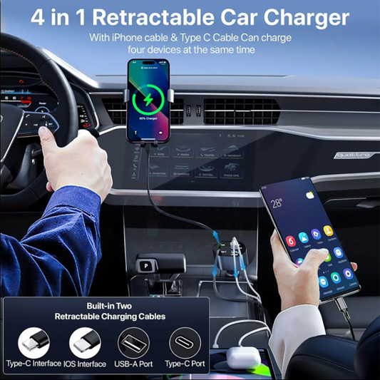 120W Retractable Car Fast charger