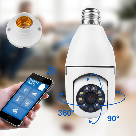 360° Rotating Smart Bulb Security Camera