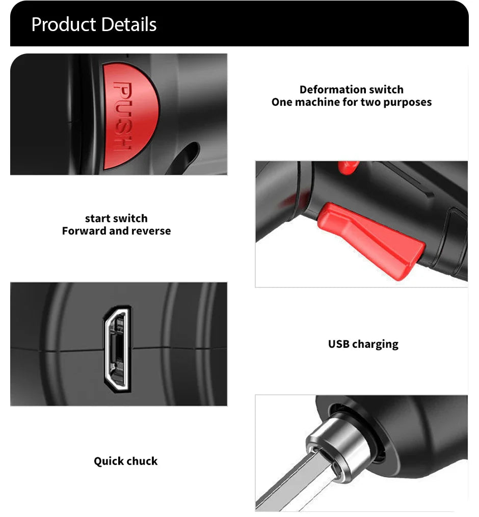 Portable Screwdriver Hand Drill