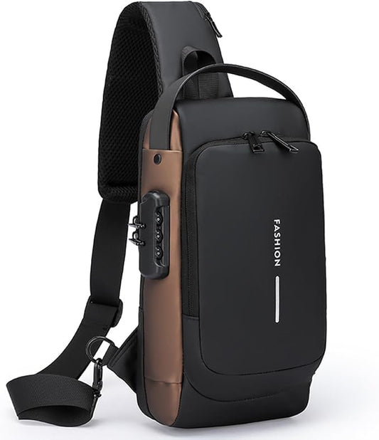 Men’s Premium PU Leather Chest Bag