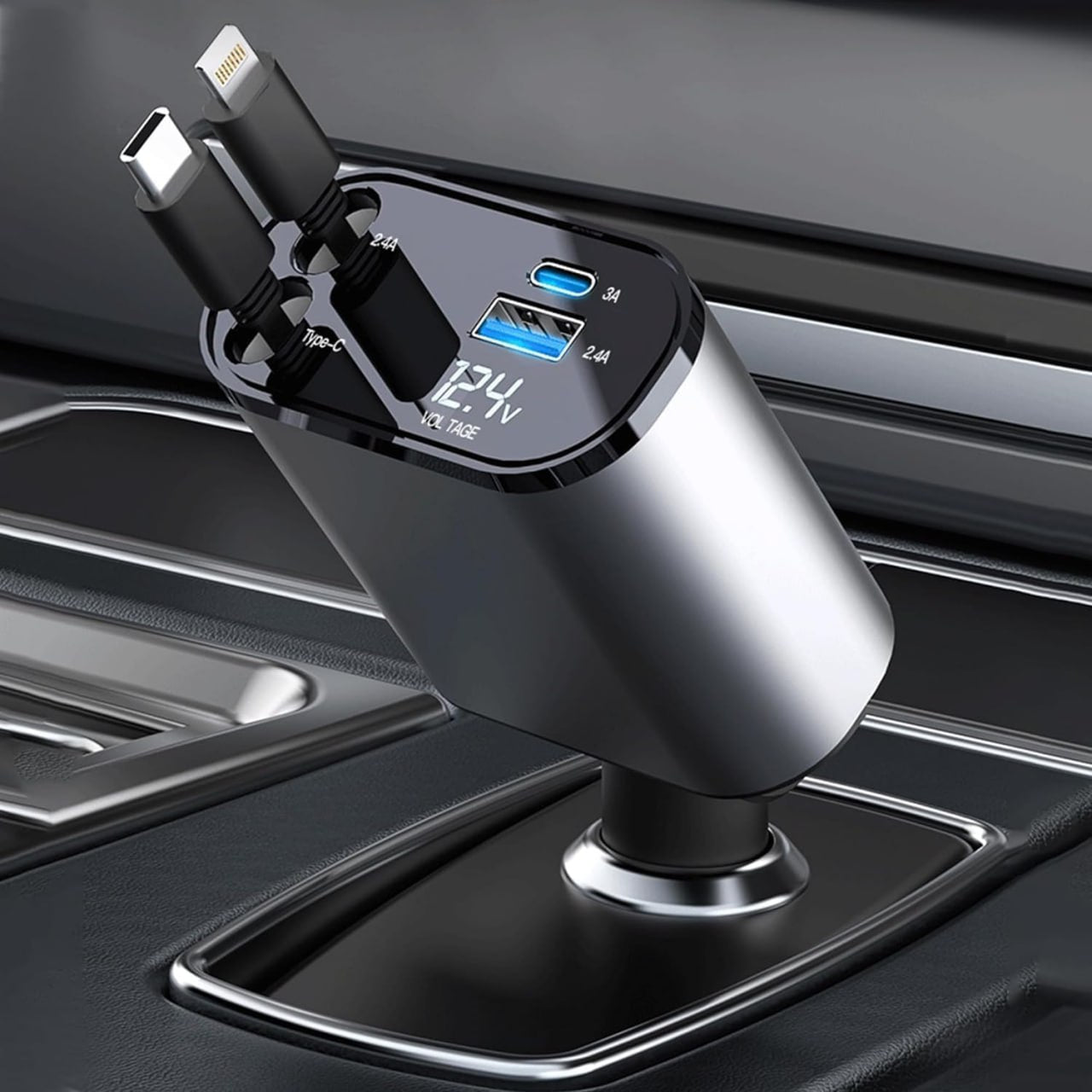 120W Retractable Car Fast charger