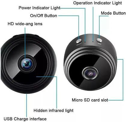 AB SmartEye Mini Wireless WiFi Security Camera | HD 1080p Indoor Video Recorder